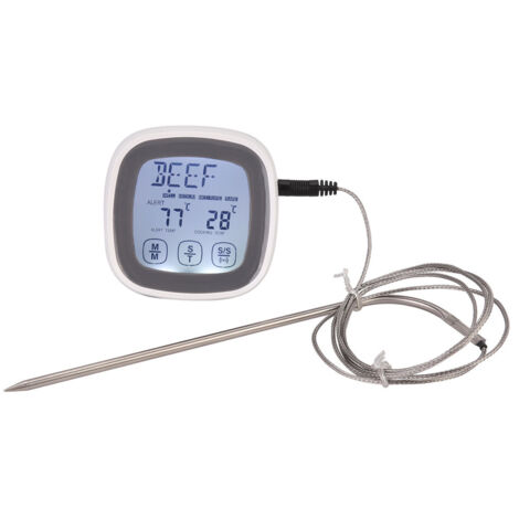 Touch Screen Kitchen Cooking Digital Food Meat Thermometer Timer Tool with Probe (1/5)