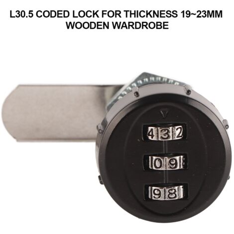 3 Digit Code Combination Cam Cabinet Zinc Alloy Password Security Coded Lock L 30.5 (1/5)