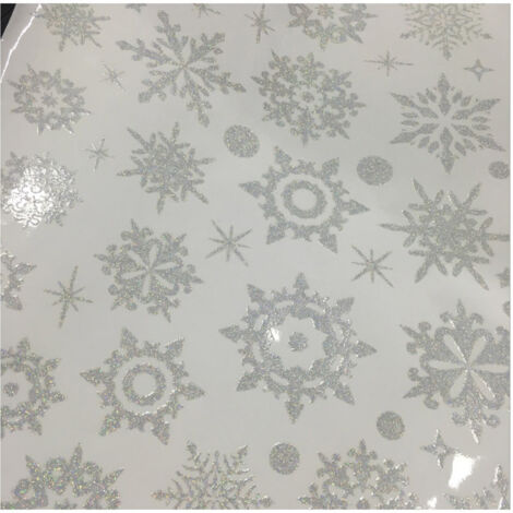Winter Snowflake Self adhesive Removable Decorative Sticker for Home Office Decor(Silver) (1/5)