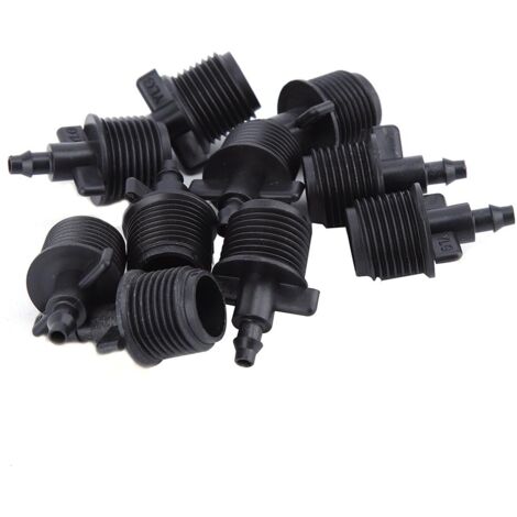 10Pcs 1/2" Barb Tubing Adapter for 4/7mm Drip irrigation Capillary Tubing Hose (1/5)