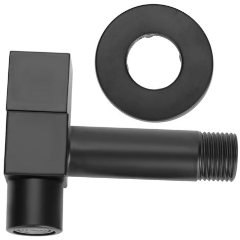 G1/2 Thread Black Copper Faucet Wall Mounted Single Cold Water Tap Bathroom AccessoryMop Pool Faucet (1/5)