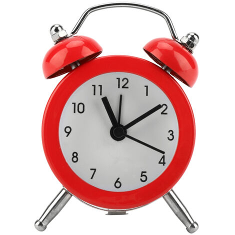 3Inch Portable Fashion Mini Metal Digital Alarm Clock with Battery Exquisite for Student Red (1/5)