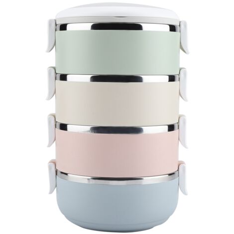 Portable Stainless Steel Lunch Box Container Bento Box Food Container (4 Layers 2800ml) (1/5)