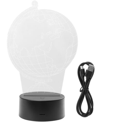 Mini Globe shape Visual Optical Lamp 7 Color LED Night Light Home Decoration Gift (1/5)