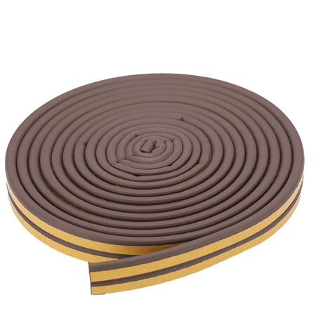 5 Meters 96mm Self adhesive Door Window Sound Insulation Sealing Strip Rubber Seal (Brown) (1/5)