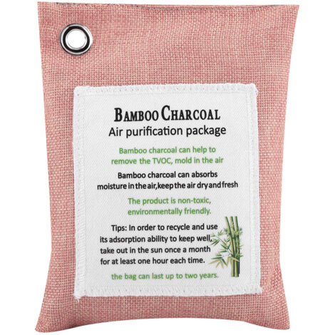 8 Colors Air Purifying Bag Activated Charcoal Bamboo Odor Purifyer Car Deodorizer Ivory Color (1/5)