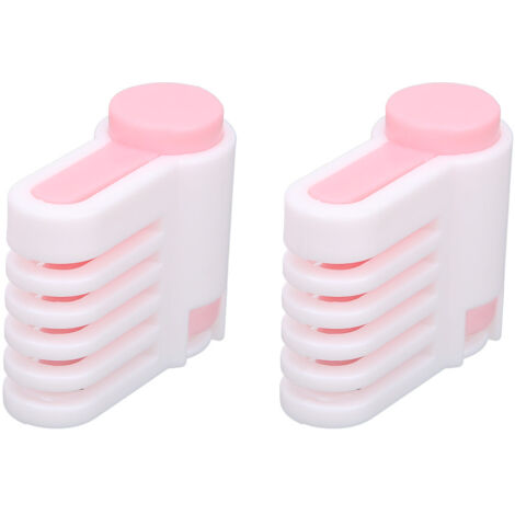 2Pcs MultiFunctional DIY Cake Bread Cutter Slicing Guide Tool Home Kitchen Accessory(White and Pink 52036C ) (1/5)