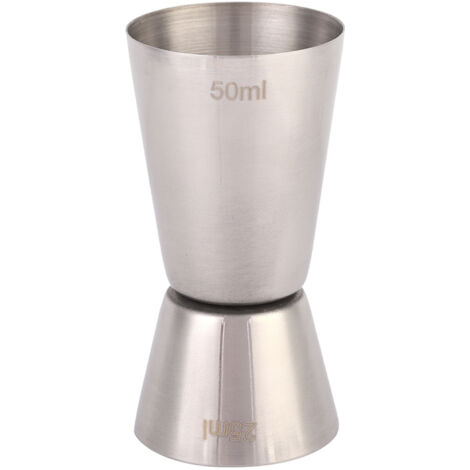 304 Stainless Steel Wine Tool Measuring Cup Double Cocktail Jigger for Bar (50/25cc) (1/5)