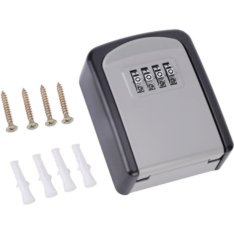 4 Digit Combination Password Key Lock Box Wall Mount Safety Security Storage Case Organizer (1/5)