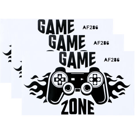 3Pcs Stylish Gaming Handle Pattern Wall Sticker Decal Decorative Stickers Bedroom Decoration (1/5)