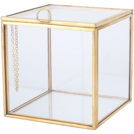Gold Edge Geometric Glass Plant Planter Succulent Plants Container Home Landscape Decoration (1/5)
