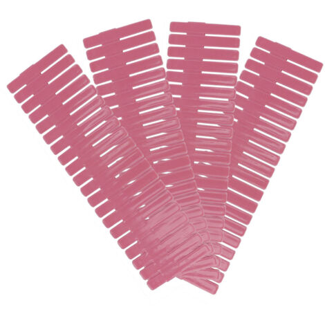4Pcs DIY Plastic Drawer Organizer Adjustable Drawer Dividers Separators (Pink Short Type) (1/5)