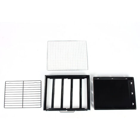 Portable Stainless Steel Folding Barbecue Grill BBQ Charcoal Grill for Camping Outdoor (1/5)