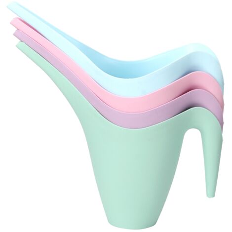 4pcs Plastic Flower Watering Can Long Mouth Watering Kettle Pot for Outdoor and Indoor House Plant (1/5)