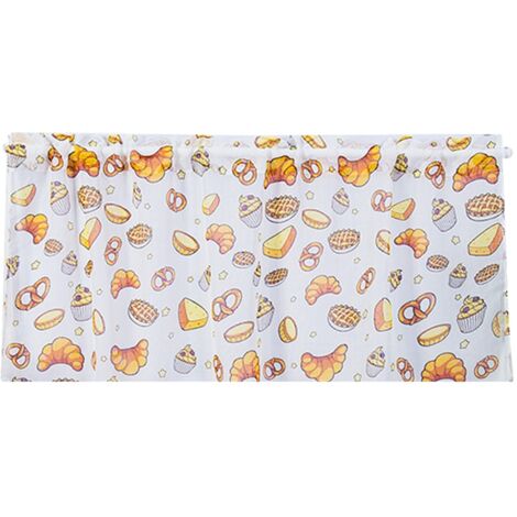 Cartoon Printing Bread Pattern Curtain Short Curtain for Bedroom Kitchen Cabinet Decoration (1/5)