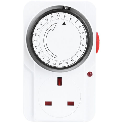Intelligent 24 Hour Cycle Mechanical Timing Power Switch Timer Plug Socket UK Plug 240V (1/5)