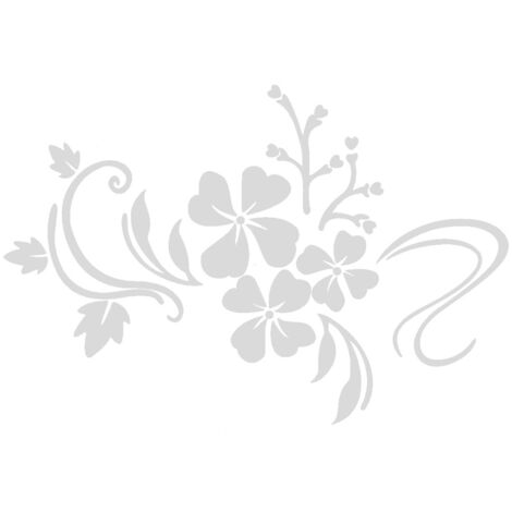Home Parlour Room Mirror Plastic Flower Art Removable Wall Sticker Decoration Decal Silver (1/5)