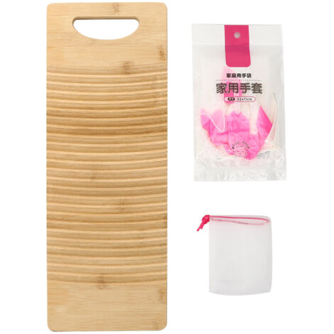 Household Thicken Wooden Washboard Laundry Washing Board Clothes Cleaning Tools Accessories (1/5)