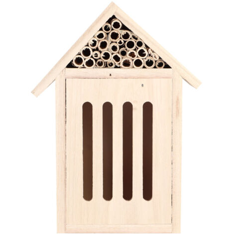 Garden Outdoor Wooden Insect Bee House Wood Bug Room Shelter Nesting Box Decoration(C Type ) (1/5)