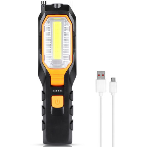 Rechargeable COB Work Light USB Adjustable LED Work Lamp with Magnetic Hook for Repair (1/5)