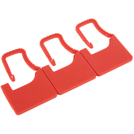 100Pcs Plastic Lock Disposable Seal Self locking Suitcase Shoes Bag Label Tag (Red) (1/5)