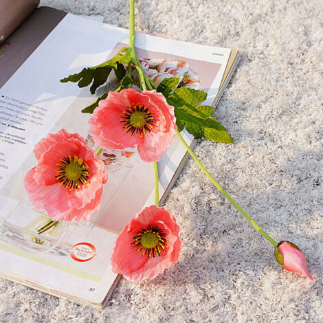 Artificial Flower Decorative Lifelike Elegant Look Fake Flower for Home Living Room Wedding Coralline (1/4)