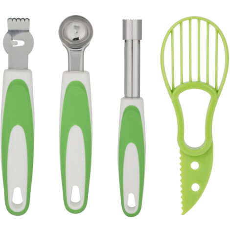 Four Piece Kitchen Gadget Set Fruit Tool Avocado Knife, Core Device,Fruit Scoop, Lemon Planer (1/5)