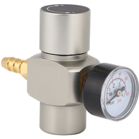 3/8in Quick Connector CO2 Mini Regulator Pressure Gauge for Soda Container Beer Keg (1/5)