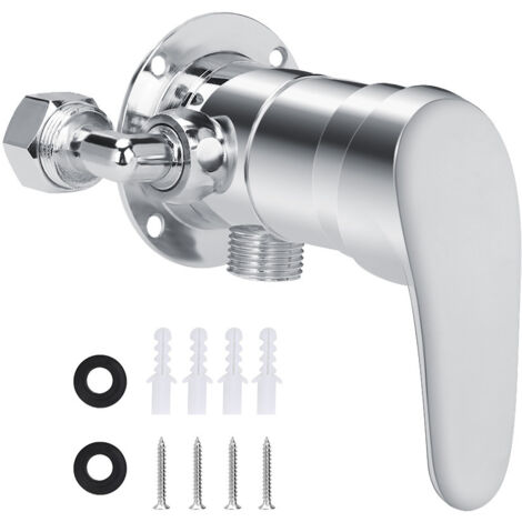 G1/2in Bathroom Zinc Alloy Solar Shower Water Mixing Valve MultiFunctional Tee Angle Valve (1/5)