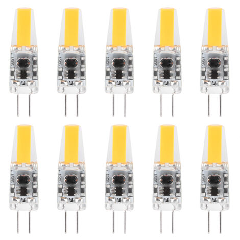 10Pcs Household Mini G4 Silicone LED Light Bulb 1.5W AC12V for Car Cabinet Hotel Lighting (1/5)