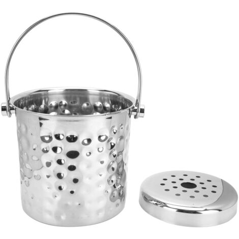 1L Stainless Steel Ice Bucket Container Portable Champagne Barrel with Filter Home Bar Supplies (1/5)