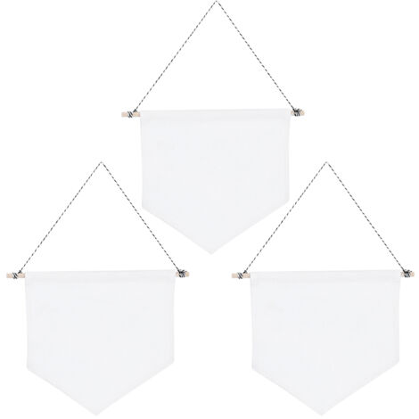 3pcs Pin Wall Display Blank Banners Badge Lapel Brooch Display Pendant Home Decoration AccessoriesWhite M (1/5)