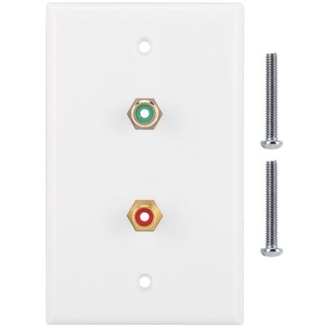 Multi Functional 2 RCA Interfaces Wall Plate Panel for Office Building US Standard (1/5)
