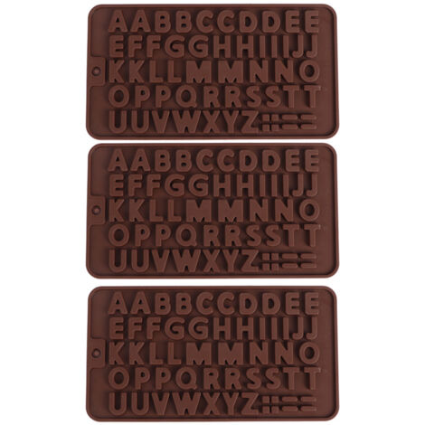 3Pcs 26 English Letters Shape Silicone Chocolate Cake Mold DIY Baking Tool Accessories (1/5)