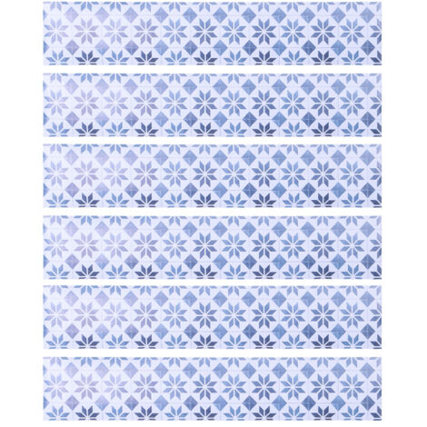 6Pcs Ceramic Tile Staircase Stickers Home Office Hotel Removable Stairs Decoration (1/5)