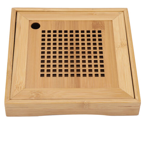 Mini Square Wooden Kongfu Tea Water Storage Serving Tray (1/5)