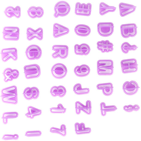 40pcs Letter And Number Chocolate Mold Plastic Molds Cake Maker Printing Mold (1/5)