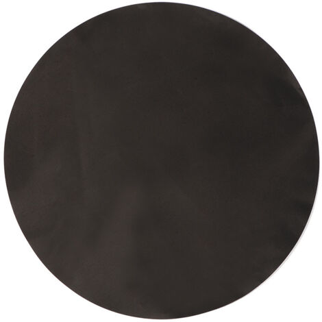 Wahsable Nonstick Heat Resistant Gas Stove Kitchen BBQ Silicone Mat Round Black 40cm (1/5)