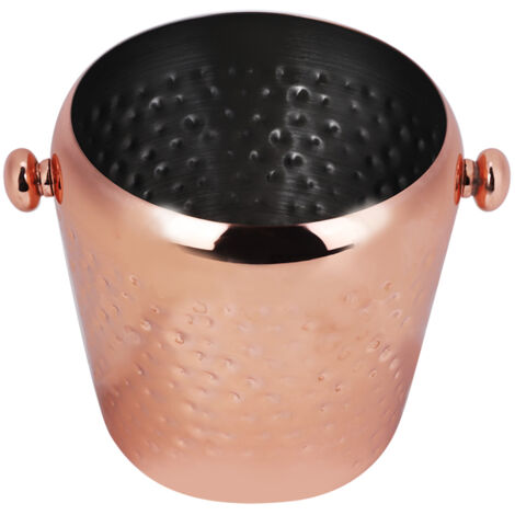 1L Stainless Steel Ice Bucket Ice Cube Container Bar Home Hotel Use (Rose Gold) (1/5)