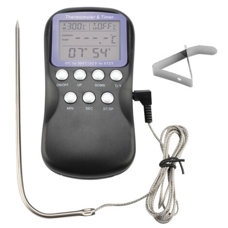 Digital Wired Barbecue BBQ Meat Oven Electronic Thermometer Grill Cooking Food Probe (1/5)