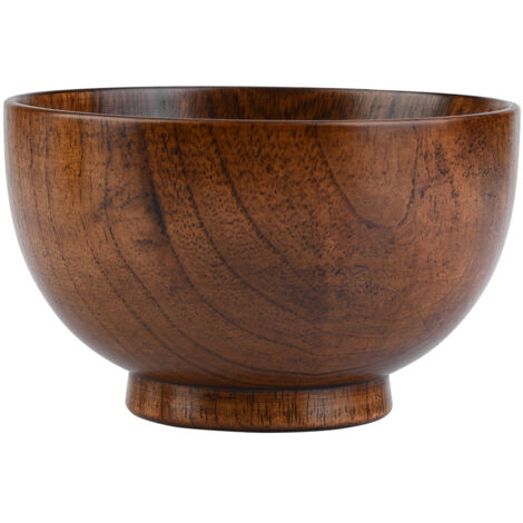 Child Kid Natural Wooden Handmade Bowl Food Container Heat resistant Tableware (11cm) (1/5)