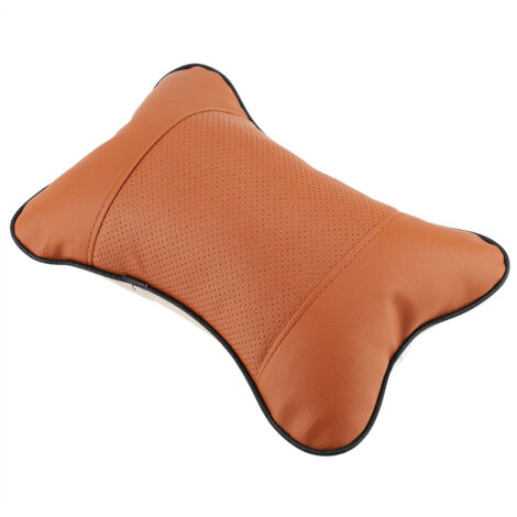 1Pc Soft Auto Car Seat Headrest Pillow Breathable Head Neck Support Cushion Pad(Brown) (1/5)