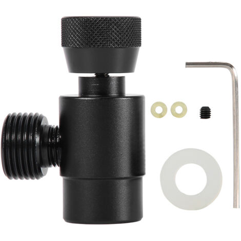 CO2 Filling Tank Cylinder Refill Adapter Connector Kit For SodaStream (Black without Meter) (1/3)