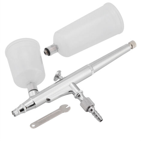 Dual Action Airbrush Kit Needle Large Capacity Cup Spray Gun Paint Art Set Tools(0.5mm) (1/5)