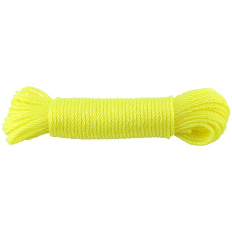 20m Nylon Rope Lines Cord Clothesline Garden Camping Outdoors (Yellow) (1/5)