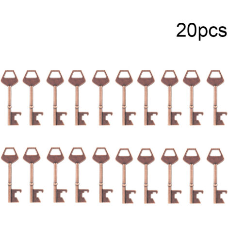 Key shaped Bottle Opener with Tag Card Twine for Wedding Guests Gift Party (20pcs Opner Only) (1/5)