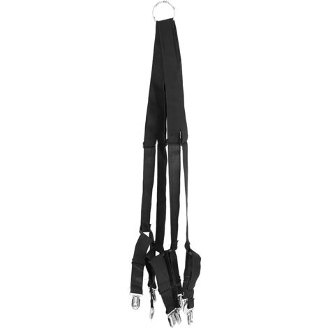 Bed Sheet Holder Anti slip Fixing Buckle Adjustable Elastic Straps with 8 Clips (Black) (1/5)