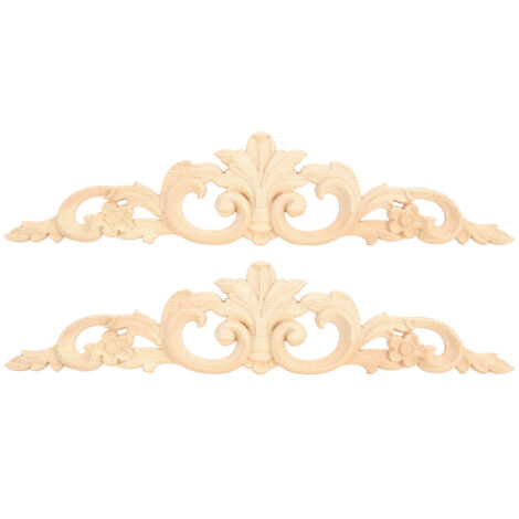European-Style Wood Flower Carving Applique Furniture Home Wall Decorative Decal Accessories (1/5)