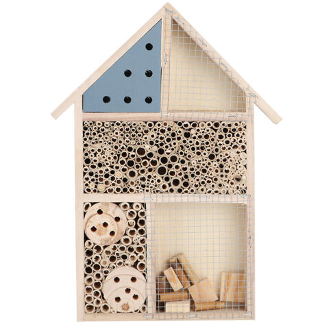 Wooden Insect Bee House Wood Bug Room Hotel Shelter Garden Decoration Nests Box
