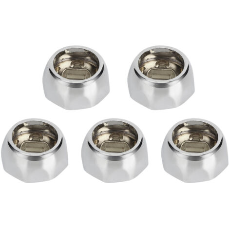 5Pcs Round Tube Clothes Rod Octagonal Flange Holder Base Wardrobe Tube Bracket (25mm Diameter) (1/5)